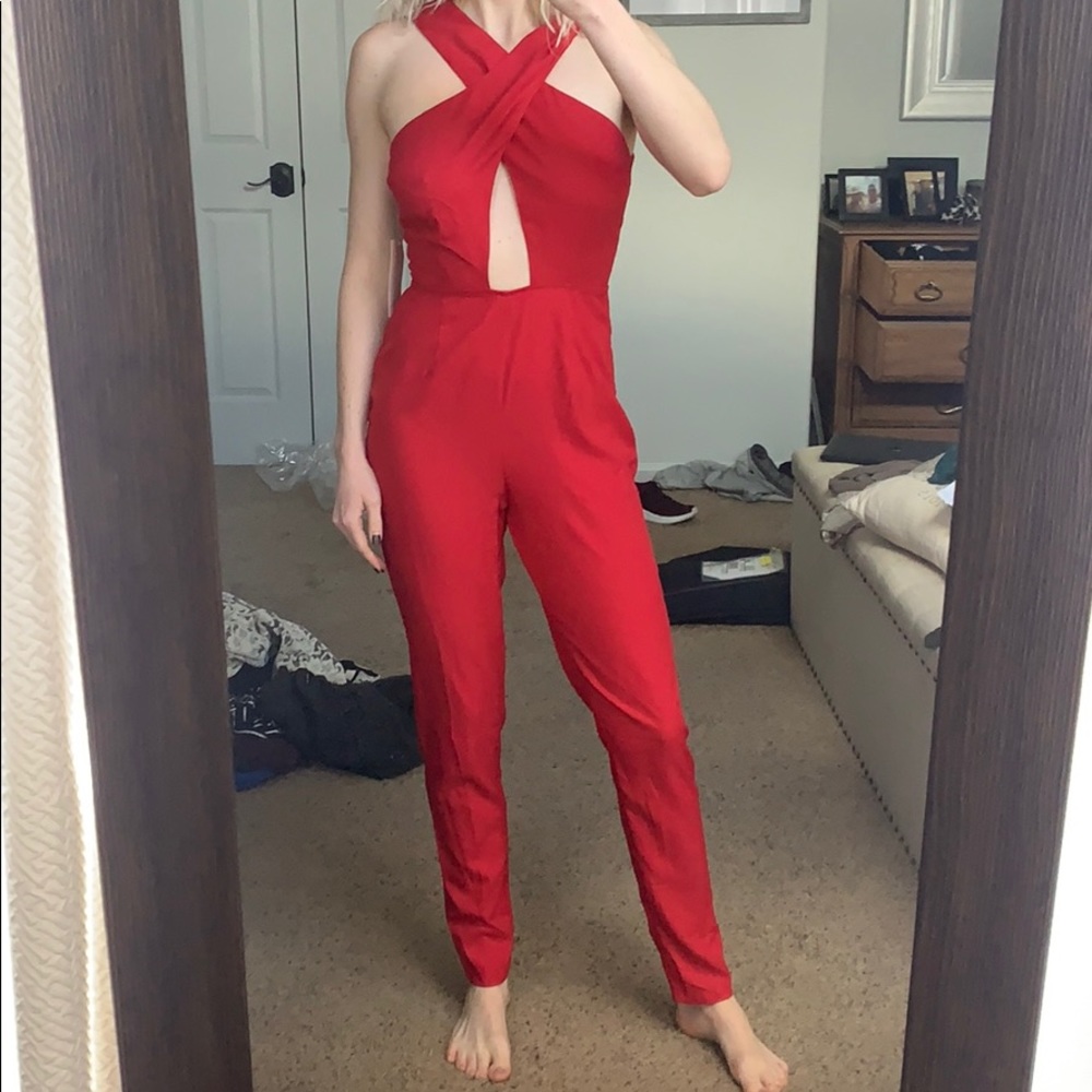 Red jumpsuit